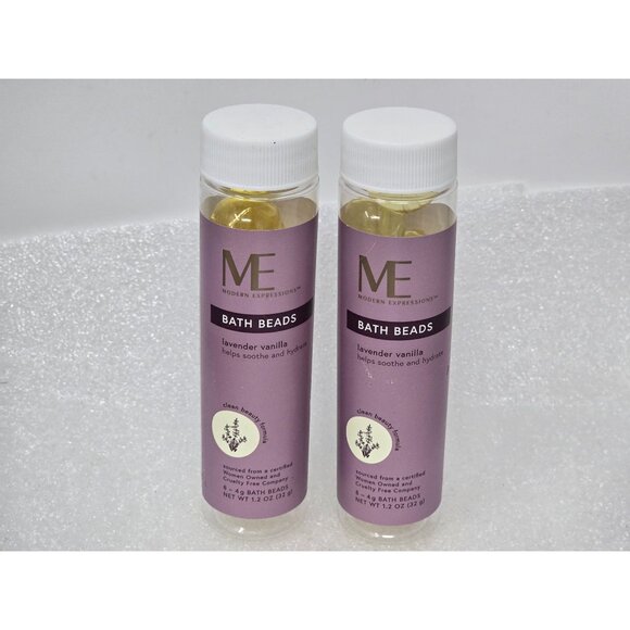 Modern Expressions Lavender Vanilla Bath Beads Set Of 2 - Picture 1 of 2
